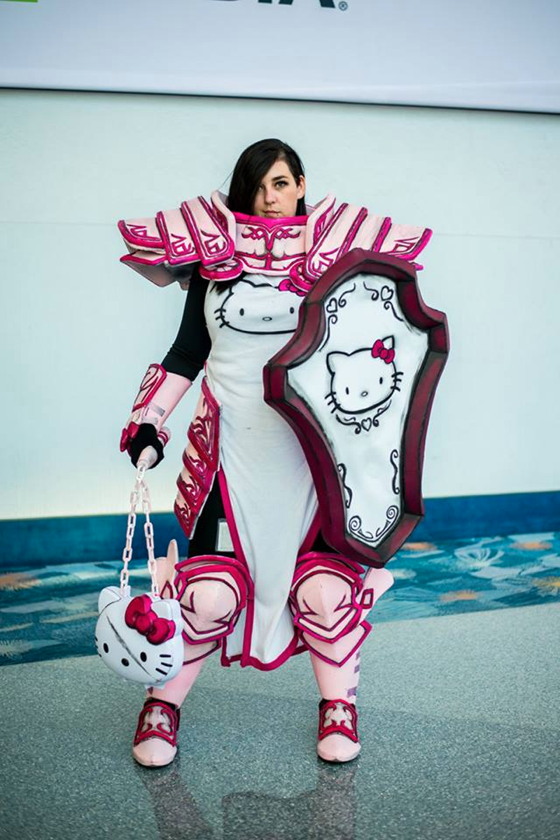 Diablo III’s Crusader meets Hello Kitty.